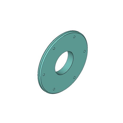 round_flange — a dimensioned BenchCAD part